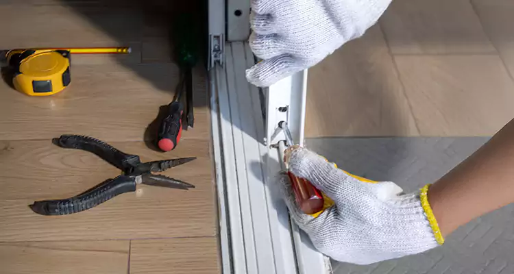 Backyard Sliding Door Track Repair in Milpitas, CA